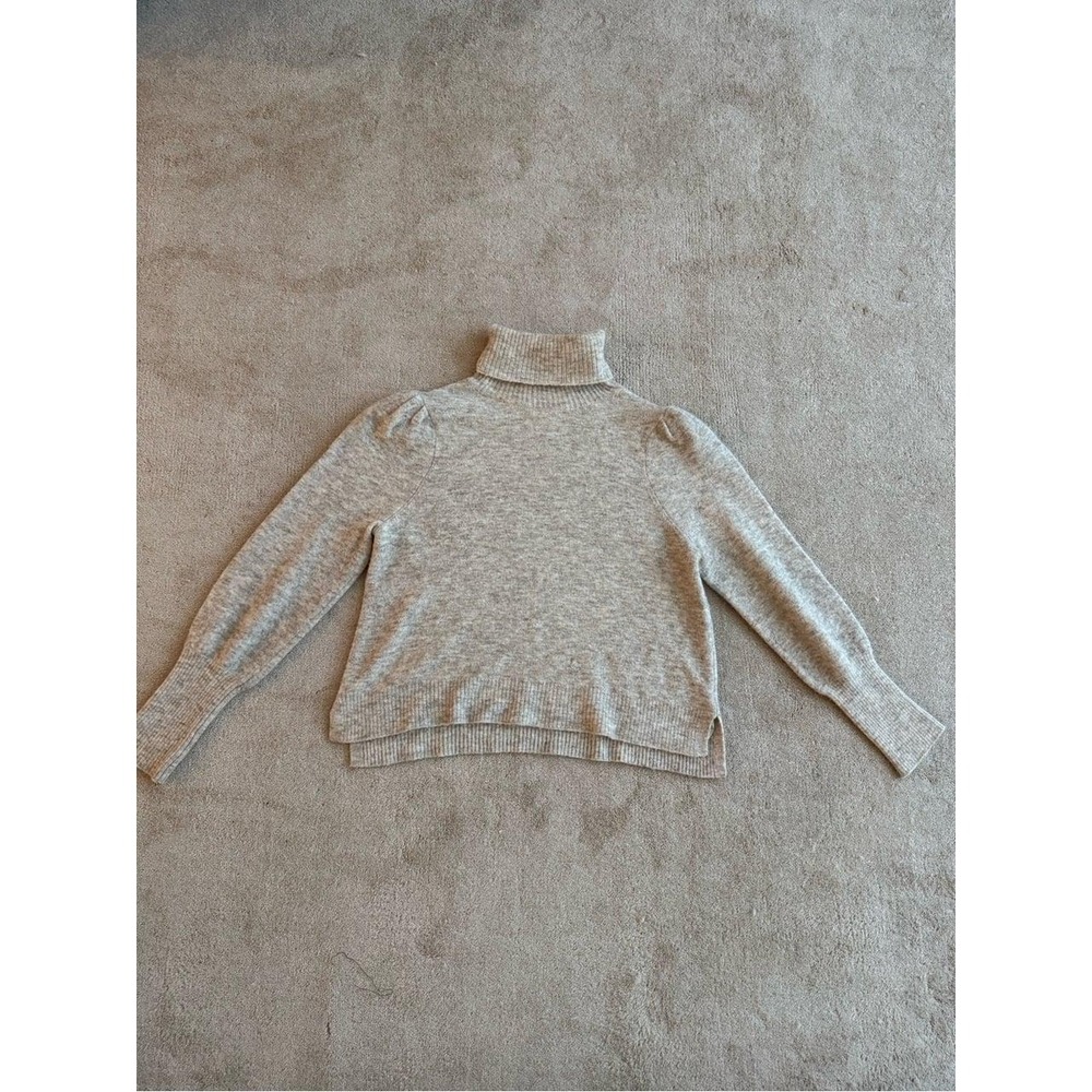 Frame Denim Oatmeal Heather Gray Merino Alpaca Turtleneck Sweater S LWSW0456